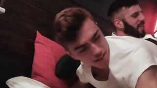 My bearded stepdad Romeo Davis grabs me and stuffs his cock in my wet mouth and ass Hoe 2