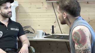 Perp Keith Foxxx devours the muscled officer and his hairy stepdads huge dicks Hoe 2