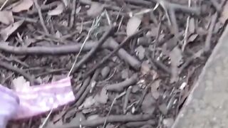 NipponPissTV.com - Japanese teenie soaking herself up with warm pee outdoors