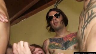 RealAltGuys.com - Eager homosexual takes turns receiving passionate blowjobs from hun