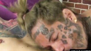RealAltGuys.com - Tattooed and pierced gay guy loves wrapping his lips around hard co