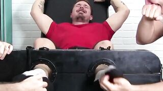 MaleFeetXXX.com - Tyler's muscular body endures sweet tickle torment