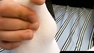 ToesXXX.com - Puppy's foot play and cumshot with a twist