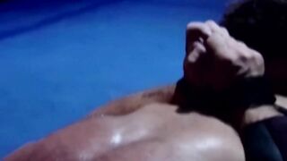 MuscleJockBound.com - Pierced wrestler's mutual blowjob leads to a cum spray in a rou