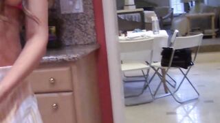 Hardcore 18yo besties cooking before big dick foursome