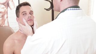 BoysFunSize.com - Young man enjoys raw missionary drilling while stroking his stiff c