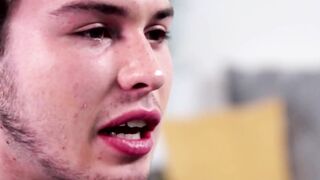 NextDoorXXX.com - Sensual young homo tugs big cock slowly until he cums in a hot solo