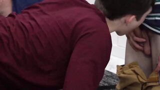 My stepcousin Jack and stepdad Greg McKeon simultaneously pleasure my mouth and ass Hoe 2