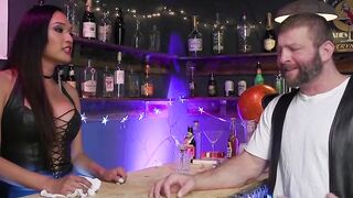 Chubby Colby Jansen oozed cum while getting ram by latina Jessica Fox