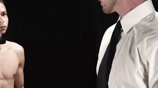 Alex Killian's cock pounding in Austin Young's smooth ass hole