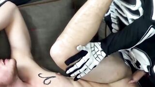 PussyJocks.com - FTM Luke Hudson sucks Zack Gray's huge cock in kinky suit