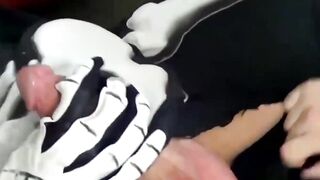 PussyJocks.com - FTM Luke Hudson sucks Zack Gray's huge cock in kinky suit