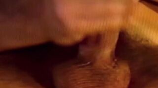 Buffed retro hottie Leigh Erickson wanks his aroused cock in front of us