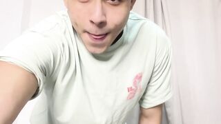 Sucking your nipples and jerking off a big Latin cock