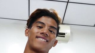 TwinkysFeet.com - Cute little Asian twink enjoys toying with his cock and feet and lo