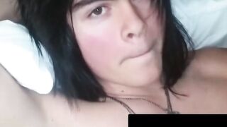 MenWithFur.com - Cute little twink jerks his never shaved prick solo
