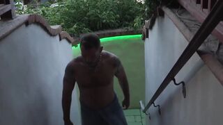 FuckThatHole.com - Bearded hung stud slurps hard cock deepthroat before bareback butt