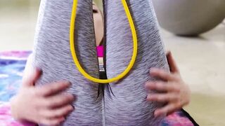 Petite Aften Opal slobbers on black dick before riding it