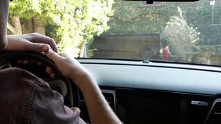 Tiny Alex More swallows loads of cum after riding black cock