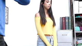 Security officer creampies teen thief after a rough fuck