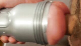 BoysHD.com - Young man is desperate to release his load using fleshlight for relief