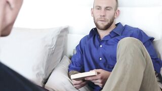 Tattooed Damien Michaels bursts his drippy cum on Jackson Coopers face Hoe 2