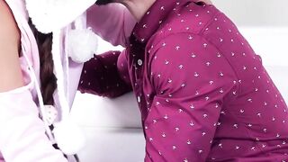TinyAsianPussy.com - Bambino plows cock into Phoebe Kalibs welcoming pussy