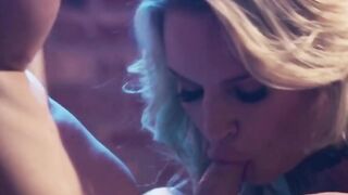 TS Girl Janie Blade Fucks Busty Girl In A Bar
