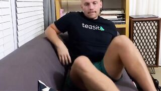 MaleFeetXXX.com - Johnny S shows off his perfect body and suckable feet while relaxin