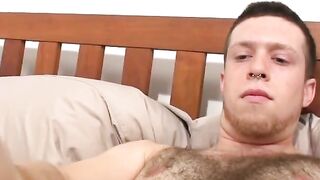 Skater Chase Elliot jacked his long cock while playing with his balls