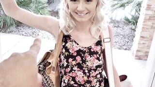 TeensFuckingDads.com - Petite sweetie shows stepdad's dick POV love