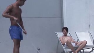 BreedingLatino.com - Latino pool boy takes raw cock deep in his ass