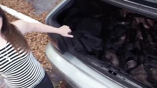Tiny cutie with big booty doggystyled in the pawnshop