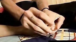 ToesXXX.com - Muscular jock's intense toe touching and masturbation session