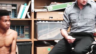 BoyPunish.com - Young black hole's raw, hard demolition by a white security officer's