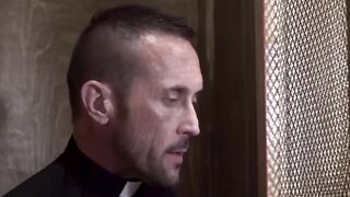 FatherXXX.com - Young catholic's ass is claimed raw by a priest after a hot confessio