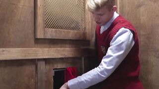 FatherXXX.com - Twink's wet blowjob leads to a raw, religious experience with a horny