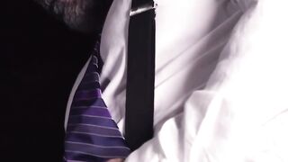 Jay James's cock jerk and ass drilling by hairy bishop Angus's big dick