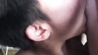 Adorable dudes Latin Dave and Ayun gobbles each others dick until one of them cums
