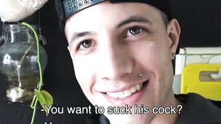 Adorable dudes Latin Dave and Ayun gobbles each others dick until one of them cums
