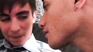 Adorable dudes Latin Dave and Ayun gobbles each others dick until one of them cums