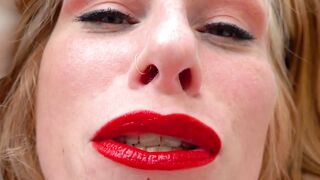 Inferno of Desire Redhead Seductress Savannah Reigns Gets Smothered by a Towering Titan