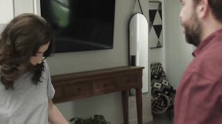 Wife is helped by professionals touches