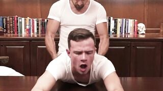 Femboy apprentice bared his ass for a masonic bareback sex
