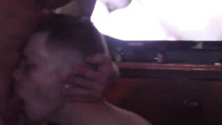 Tattoed handsome barebacks a handsome twink as he moans loudly