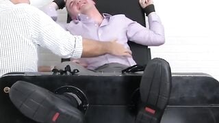 MaleFeetXXX.com - Businessman's tickling machine adventure