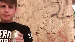 BoyDesire.com - Twink's wild threesome with massive cocks ends in a sticky mess