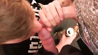 BoyDesire.com - Twink's wild threesome with massive cocks ends in a sticky mess
