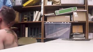 BoyPunish.com - Inked shoplifter's cumshot while getting his ass slammed by a hung, e
