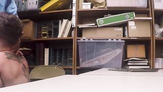 BoyPunish.com - Inked shoplifter's cumshot while getting his ass slammed by a hung, e